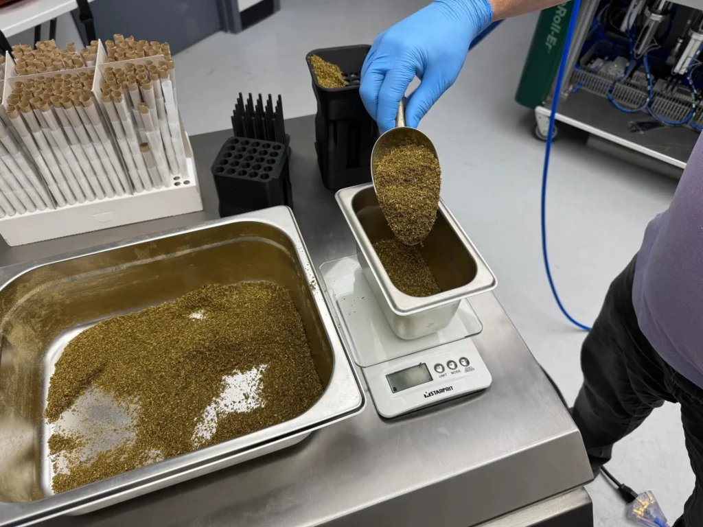 Check the weight of the filled cones and adjust if necessary